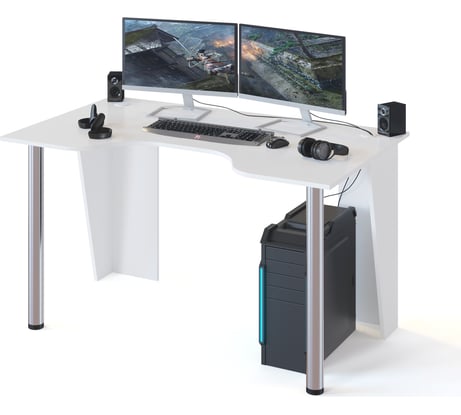 Компьютерный стол СОКОЛ белый КСТ-18 КСТ18Б