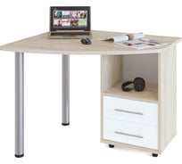 Компьютерный стол СОКОЛ правый дуб сонома/белый КСТ-102 КСТ102ПС5б