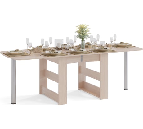 Раскладной стол СОКОЛ беленый дуб СП-11.1 СП11.1Бд5