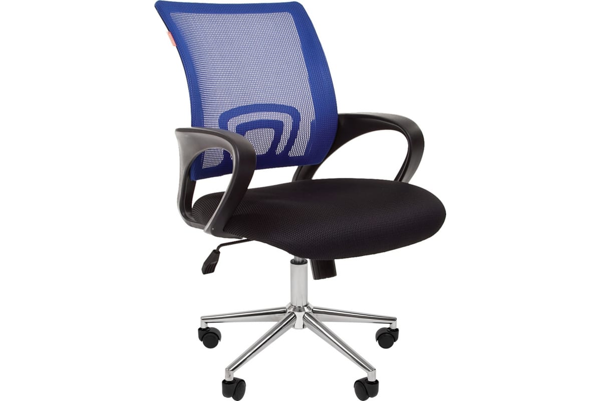 Компьютерное кресло CHAIRMAN 696 хром черно-синий 00-07077472 - выгоднаяцена, отзывы, характеристики, фото - купить в Москве и РФ