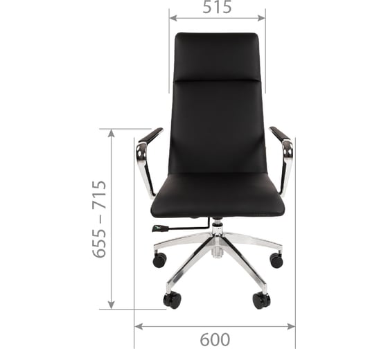 Компьютерное кресло CHAIRMAN 980 экокожа черный 00-07066658