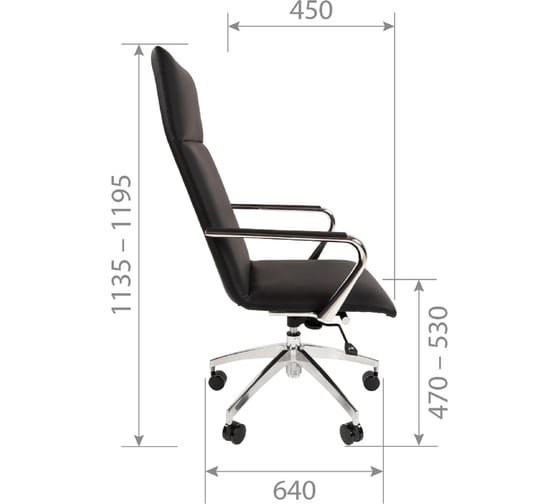 Компьютерное кресло CHAIRMAN 980 экокожа черный 00-07066658
