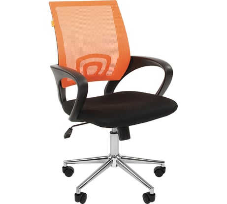 Компьютерное кресло CHAIRMAN 696 хром черно-оранжевый 00-07077469
