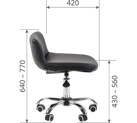 Компьютерное кресло CHAIRMAN +015 экокожа черный 00-07066095