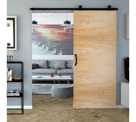 Комплект фурнитуры Valcomp LUNA 100кг/2м на 1 дверь 850-1050 мм, черный матовый 2211002