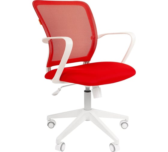 Компьютерное кресло CHAIRMAN 698 white красный 00-07076192