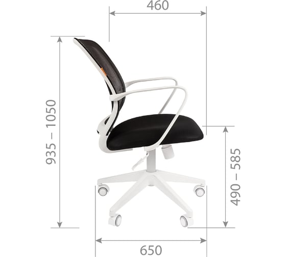 Компьютерное кресло CHAIRMAN 698 white черный 00-07076189