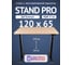 Стол двухмоторный с регулируемой высотой Stand PRO UPSTOL, подстолье черное и столешница МДФ шпон Беленый дуб 120х65 Z650ВBD12065 1