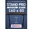 Стол двухмоторный с регулируемой высотой Stand PRO UPSTOL, подстолье черное и столешница МДФ Черная 160х80 Z650BB16080 1