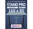 Стол двухмоторный с регулируемой высотой Stand PRO UPSTOL, подстолье черное и столешница МДФ Серая 160х80 Z650ВS16080 1