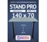 Стол двухмоторный с регулируемой высотой Stand PRO UPSTOL, подстолье черное и столешница МДФ Серая 140х70 Z650ВS14070 2