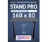 Стол двухмоторный с регулируемой высотой Stand PRO UPSTOL, подстолье черное и столешница МДФ Сланцево-серая 160х80 Z650ВSS16080 1