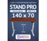 Стол двухмоторный с регулируемой высотой UpStol Stand PRO подстолье белое и столешница МДФ шпон Красное дерево 140х70 Z650WKD14070 2