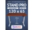 Стол двухмоторный с регулируемой высотой UpStol Stand PRO подстолье белое и столешница МДФ шпон Красное дерево 120х65 Z650WKD12065 2