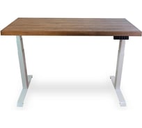 Стол двухмоторный с регулируемой высотой UpStol Stand PRO подстолье белое и столешница МДФ шпон Дуб мореный 120х65 Z650WDM12065