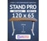Стол двухмоторный с регулируемой высотой UpStol Stand PRO подстолье белое и столешница МДФ шпон Дуб мореный 120х65 Z650WDM12065 2