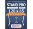 Стол двухмоторный с регулируемой высотой UpStol Stand PRO подстолье белое и столешница МДФ шпон Дуб европейский 120х65 Z650WDE12065 2