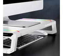 Подставка под монитор ZDK T1 с USB и подставкой для смартфона белая T1W