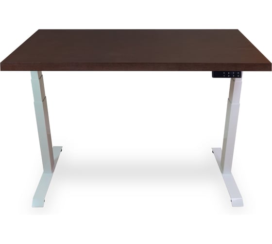 Стол двухмоторный с регулируемой высотой Stand PRO UPSTOL, подстолье белое и столешница МДФ шпон Венге 160х80 Z650WV16080
