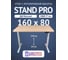 Стол двухмоторный с регулируемой высотой Stand PRO UPSTOL, подстолье белое и столешница МДФ шпон Венге 160х80 Z650WV16080 11