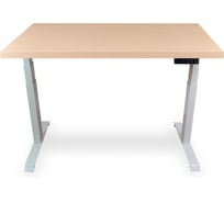Стол двухмоторный с регулируемой высотой Stand PRO UPSTOL, подстолье белое и столешница МДФ шпон Беленый дуб 160х80 Z650WBD16080