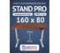 Стол двухмоторный с регулируемой высотой Stand PRO UPSTOL, подстолье белое и столешница МДФ шпон Американский орех 160х80 Z650WAO16080 2