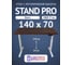 Стол двухмоторный с регулируемой высотой Stand PRO UPSTOL, подстолье белое и столешница МДФ шпон Венге 140х70 Z650WV14070 2