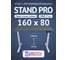 Стол двухмоторный с регулируемой высотой Stand PRO UPSTOL, подстолье белое и столешница МДФ Сланцево-серая 160х80 Z650WSS16080 2