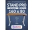 Стол двухмоторный с регулируемой высотой Stand PRO UPSTOL, подстолье белое и столешница МДФ шпон Дуб мореный 160х80 Z650WDM16080 2