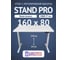 Стол двухмоторный с регулируемой высотой Stand PRO UPSTOL, подстолье белое и столешница МДФ Белая 160х80 Z650WW16080 2