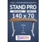 Стол двухмоторный с регулируемой высотой Stand PRO UPSTOL, подстолье белое и столешница МДФ шпон Дуб мореный 140х70 Z650WDM14070 2