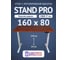 Стол двухмоторный с регулируемой высотой Stand PRO UPSTOL, подстолье белое и столешница МДФ шпон Красное дерево 160х80 Z650WKD16080 2