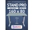 Стол двухмоторный с регулируемой высотой Stand PRO UPSTOL, подстолье белое и столешница МДФ Серая 160х80 Z650WS16080 2