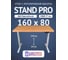 Стол двухмоторный с регулируемой высотой Stand PRO UPSTOL, подстолье белое и столешница МДФ шпон Дуб европейский 160х80 Z650WDE16080 2