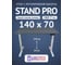 Стол двухмоторный с регулируемой высотой Stand PRO UPSTOL, подстолье белое и столешница МДФ Сланцево-серая 140х70 Z650WSS14070 2