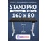 Стол двухмоторный с регулируемой высотой Stand PRO UPSTOL, подстолье белое и столешница МДФ Черная 160х80 Z650WB16080 2