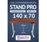 Стол двухмоторный с регулируемой высотой Stand PRO UPSTOL, подстолье белое и столешница МДФ шпон Американский орех 140х70 Z650WAO14070 2