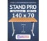 Стол двухмоторный с регулируемой высотой Stand PRO UPSTOL, подстолье белое и столешница МДФ шпон Дуб европейский 140х70 Z650WDE14070 2