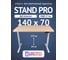Стол двухмоторный с регулируемой высотой UPSTOL Stand PRO подстолье белое и столешница МДФ шпон Беленый дуб 140х70 Z650WBD14070 2