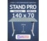 Стол двухмоторный с регулируемой высотой UPSTOL Stand PRO подстолье белое и столешница МДФ Серая 140х70 Z650WS14070 2