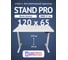Стол двухмоторный с регулируемой высотой UPSTOL Stand PRO подстолье белое и столешница МДФ Белая 120х65 Z650WW12065 2