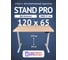 Стол двухмоторный с регулируемой высотой UPSTOL Stand PRO подстолье белое и столешница МДФ шпон Беленый дуб 120х65 Z650WBD12065 2
