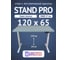 Стол двухмоторный с регулируемой высотой UPSTOL Stand PRO подстолье белое и столешница МДФ Серая 120х65 Z650WS12065 2