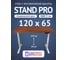 Стол двухмоторный с регулируемой высотой UPSTOL Stand PRO подстолье белое и столешница МДФ шпон Американский орех 120х65 Z650WAO12065 4