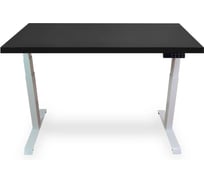Стол двухмоторный с регулируемой высотой UPSTOL Stand PRO подстолье белое и столешница МДФ Черная 120х65 Z650WB12065