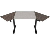 Угловой дизайн-стол с регулируемой высотой StolStoya Аэростол на раме Базальт SE222BAERWCHW