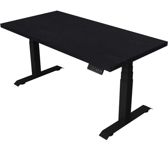 Стол с регулируемой высотой StolStoya ТАМЕРЛАН подстолье черное и столешница МДФ эмаль Сланцево-серая 160х80 см PE412BSS16080 1