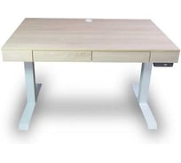 Дизайн-стол с регулируемой высотой StolStoya Крылов: рама MOTOR UP серая и ЛДСП Дуб светлый SEK-PE211G-Svetly