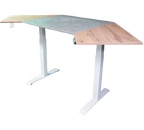 Угловой дизайн-стол StolStoya с регулируемой высотой Аэростол на раме Мотор SE211WAERLCHL