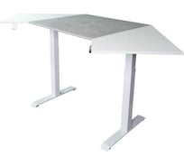 Угловой дизайн-стол StolStoya с регулируемой высотой Аэростол на раме Мотор SE211WAERWCHW